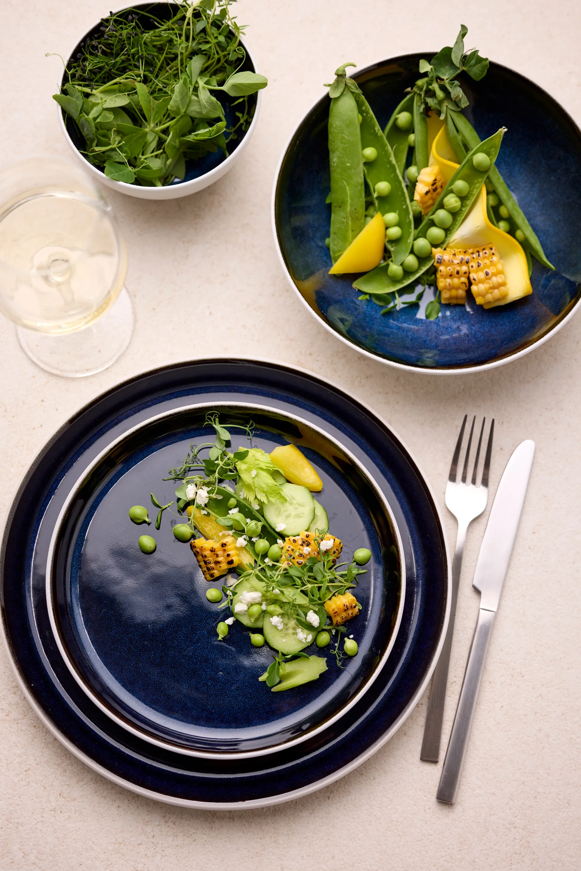 Bitz skål gastro Ø12 cm, Vit-mörkblå Bitz