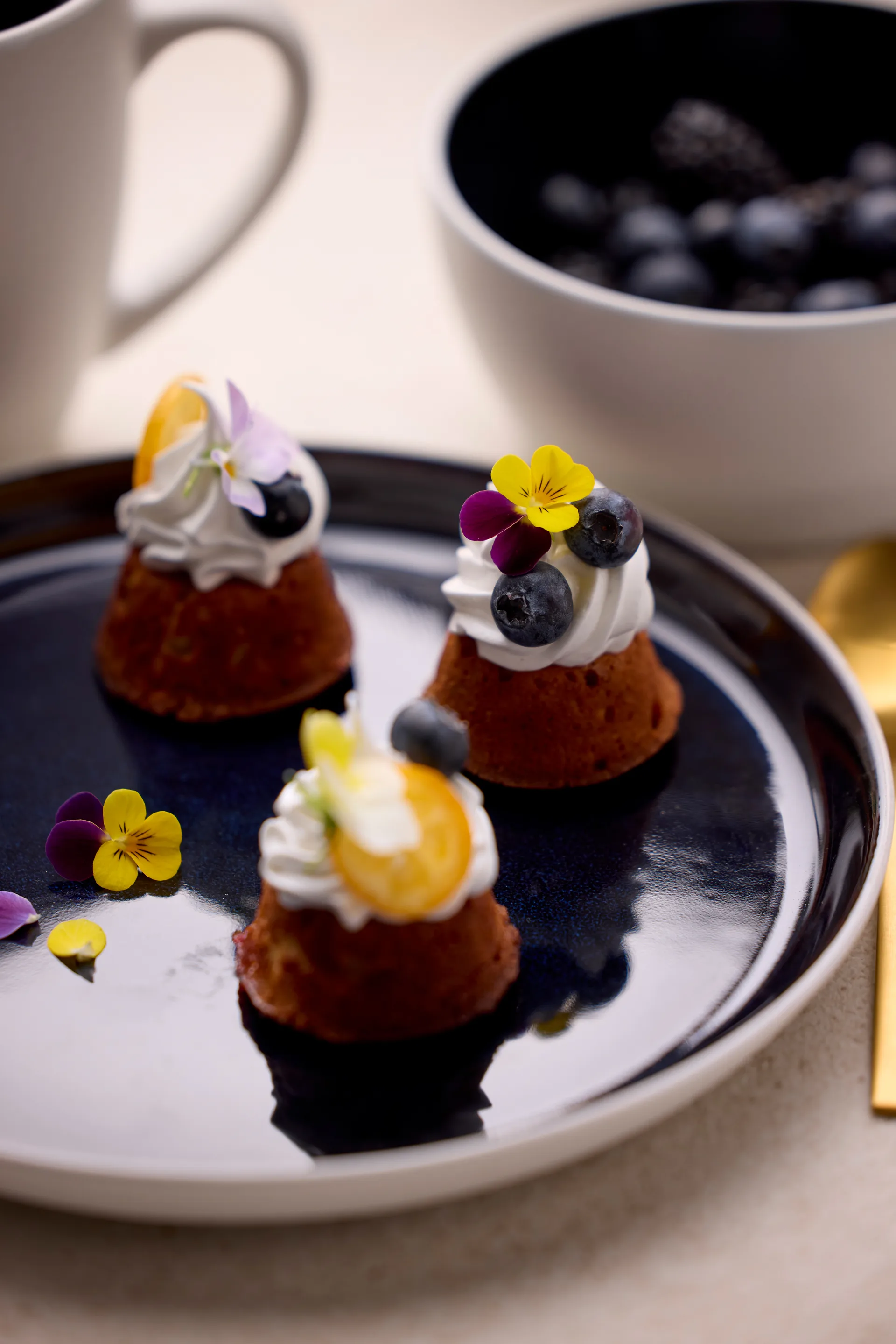 Bitz skål gastro Ø12 cm, Vit-mörkblå Bitz