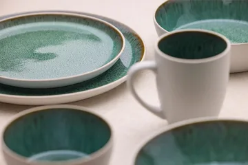 Bitz soppskål Ø 18 cm - Vit-grön - Bitz