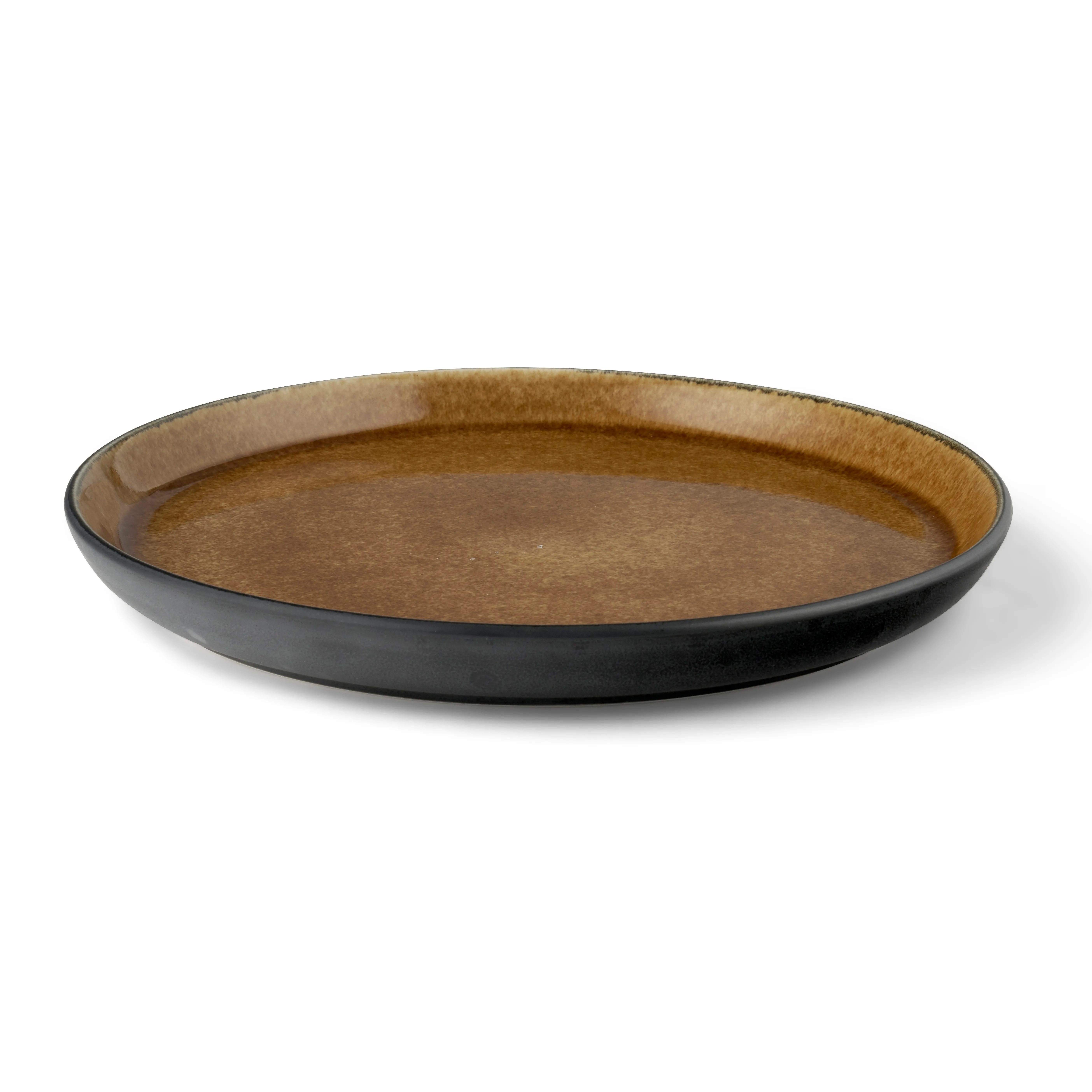 Bitz tallrik gastro Ø 21 cm, Svart-amber