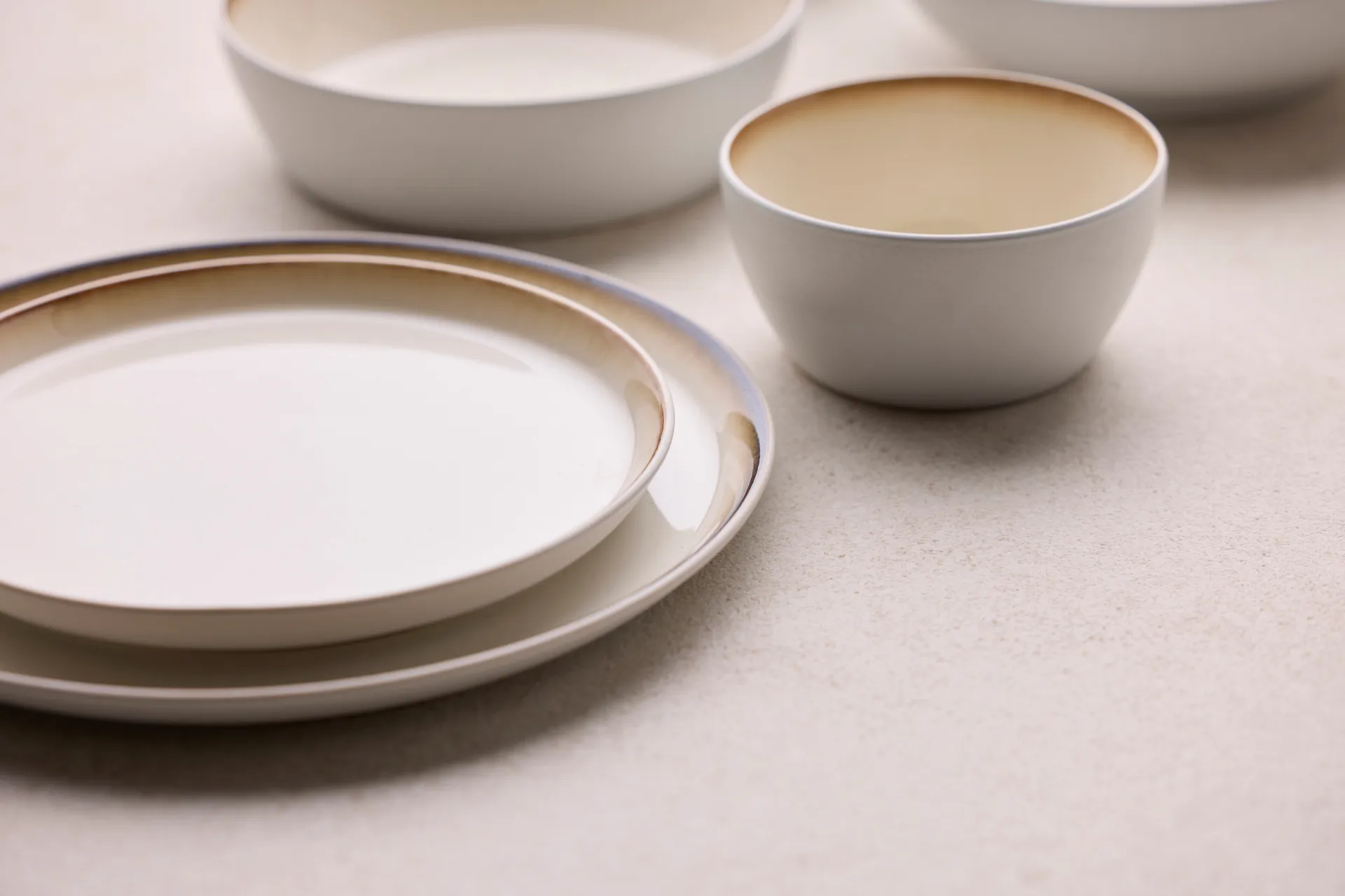 Bitz tallrik gastro Ø 21 cm, Vit-gräddvit Bitz