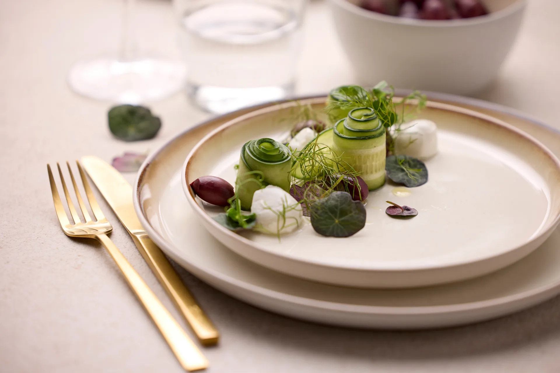 Bitz tallrik gastro Ø 21 cm, Vit-gräddvit Bitz