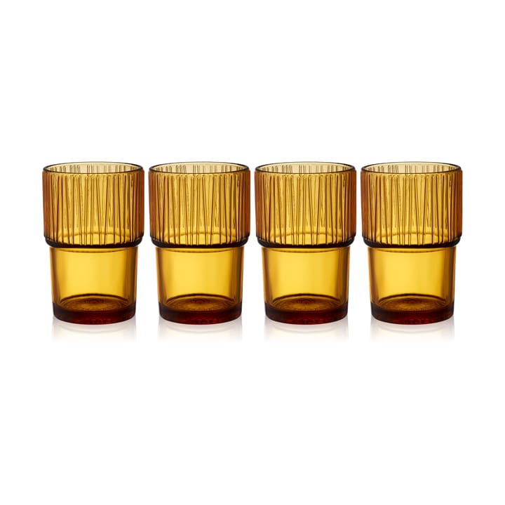 Kusintha caféglas 38 cl 4-pack - Amber - Bitz