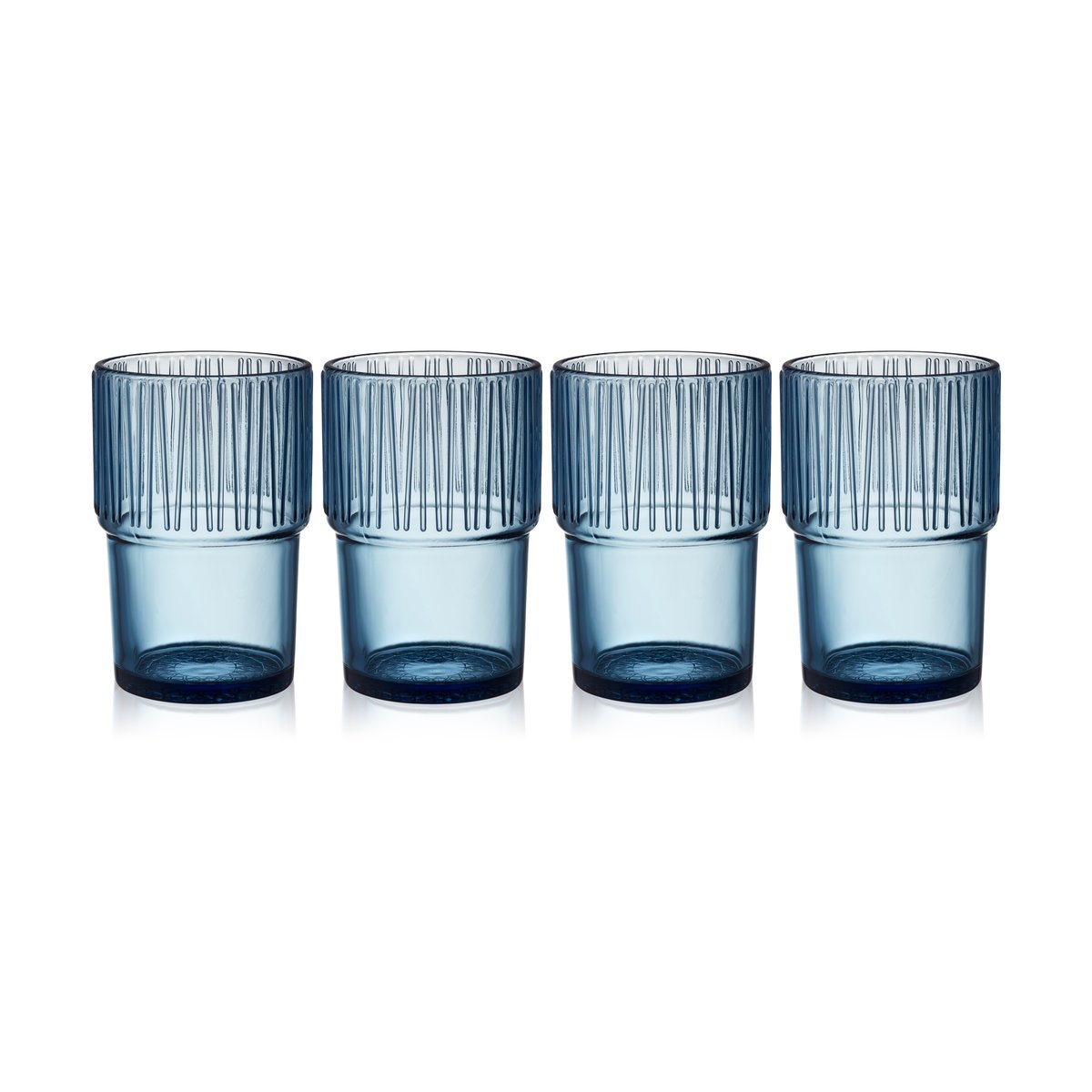 Bitz Kusintha caféglas 38 cl 4-pack Blue | Skandinavisk Design | Dricksglas | Blå
