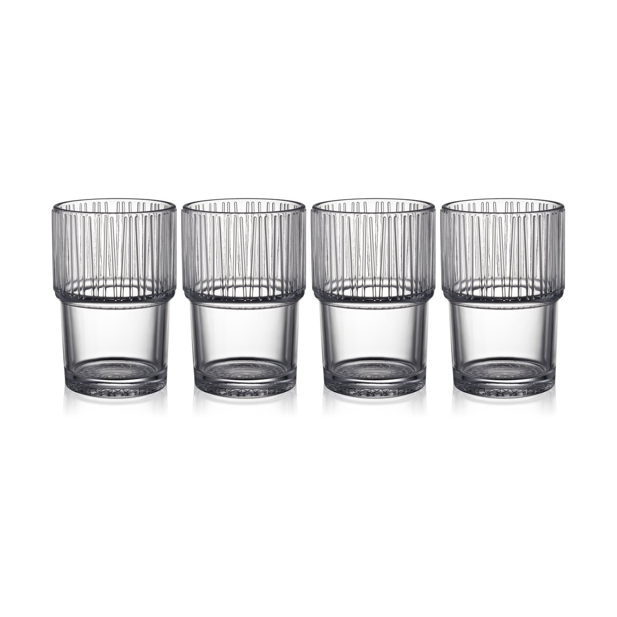 Bitz Kusintha caféglas 38 cl 4-pack Clear | Skandinavisk Design | Dricksglas | Transparent