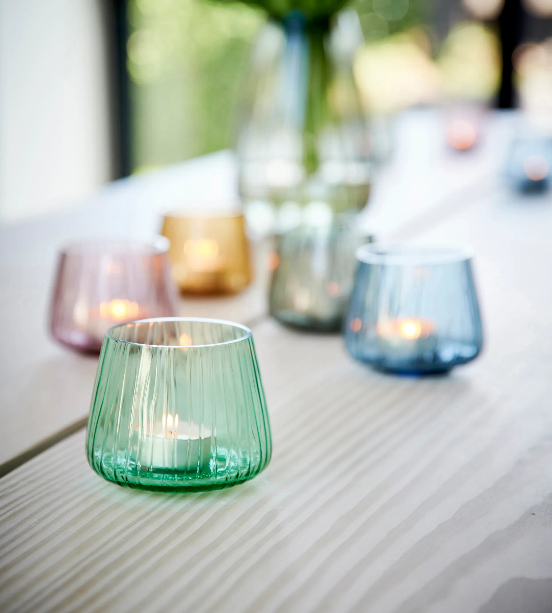 Kusintha värmeljusstake 7,5 cm 2-pack, Amber Bitz