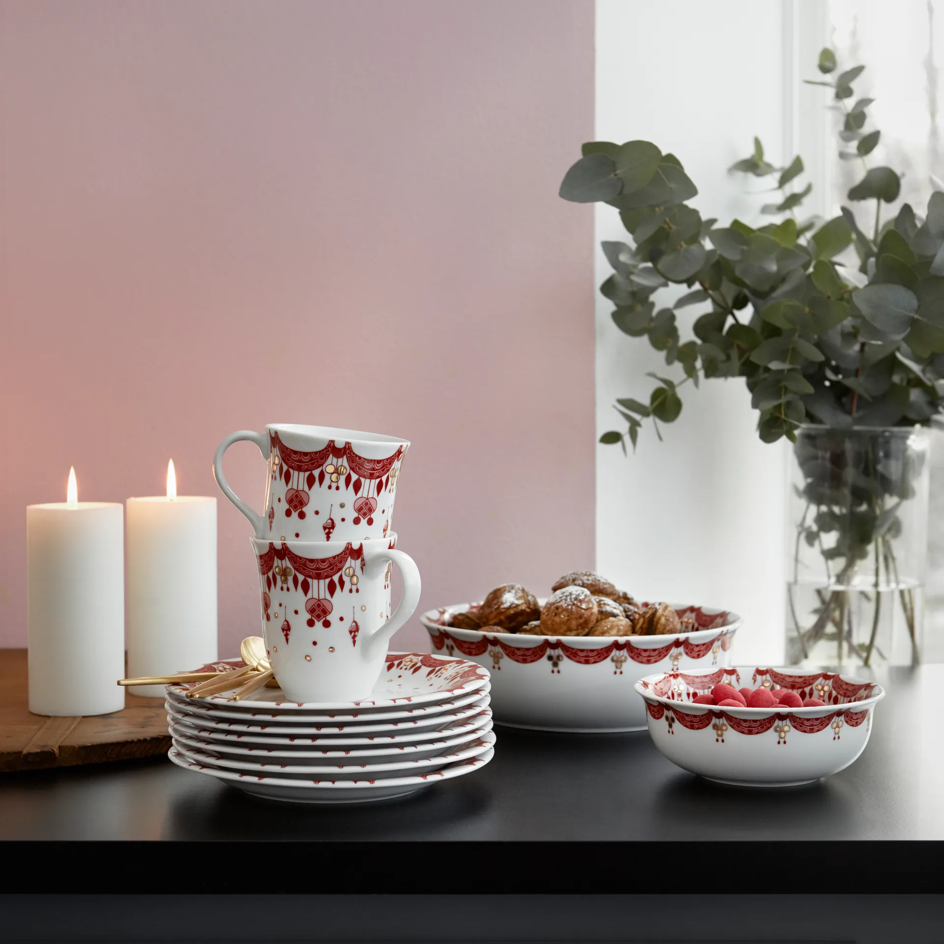 Bjørn Wiinblad julmugg 35 cl, röd Bjørn Wiinblad