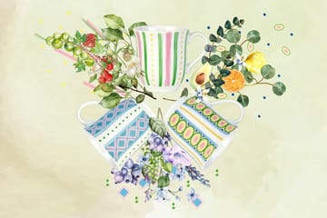 Eva mugg 35 cl - Gul - Bjørn Wiinblad
