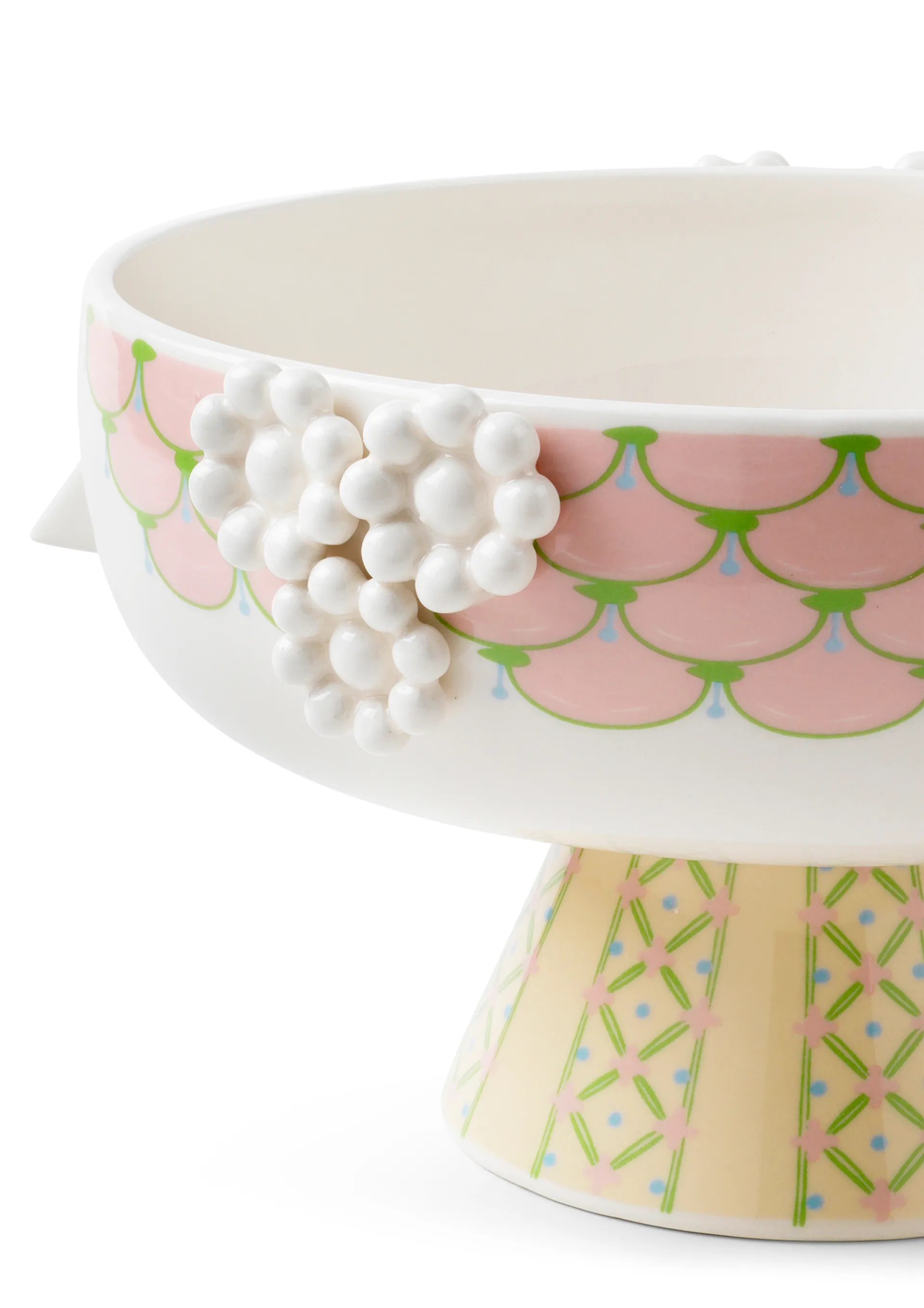 Eva skål på fot Ø24 cm, Rosa Bjørn Wiinblad