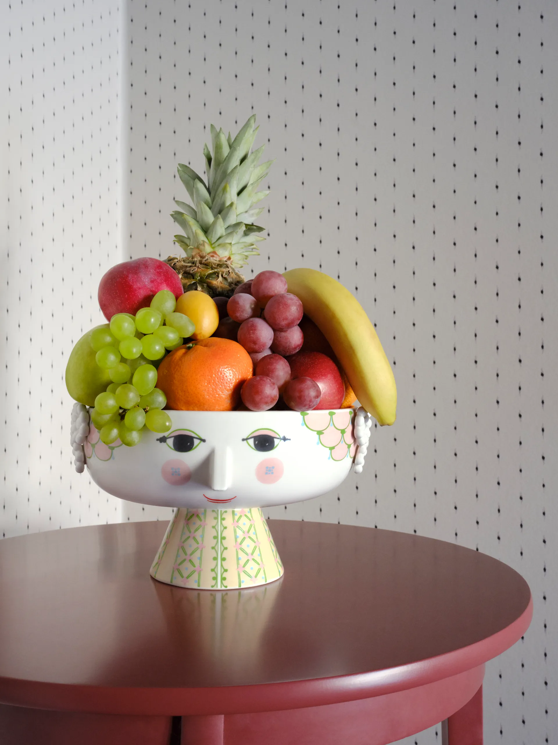 Eva skål på fot Ø24 cm, Rosa Bjørn Wiinblad