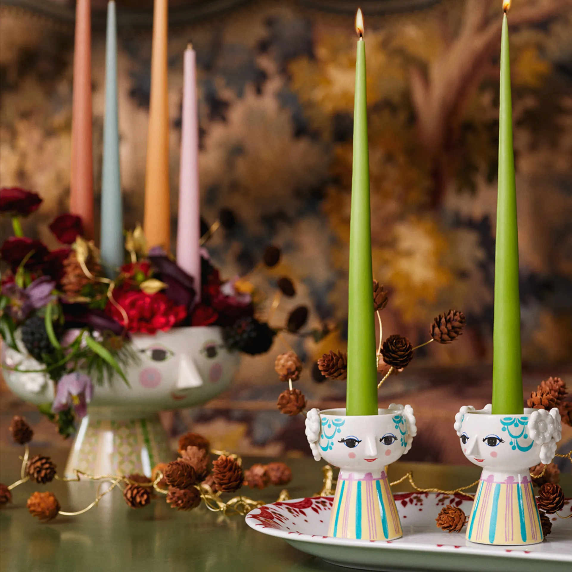 Eva skål på fot Ø24 cm, Rosa Bjørn Wiinblad