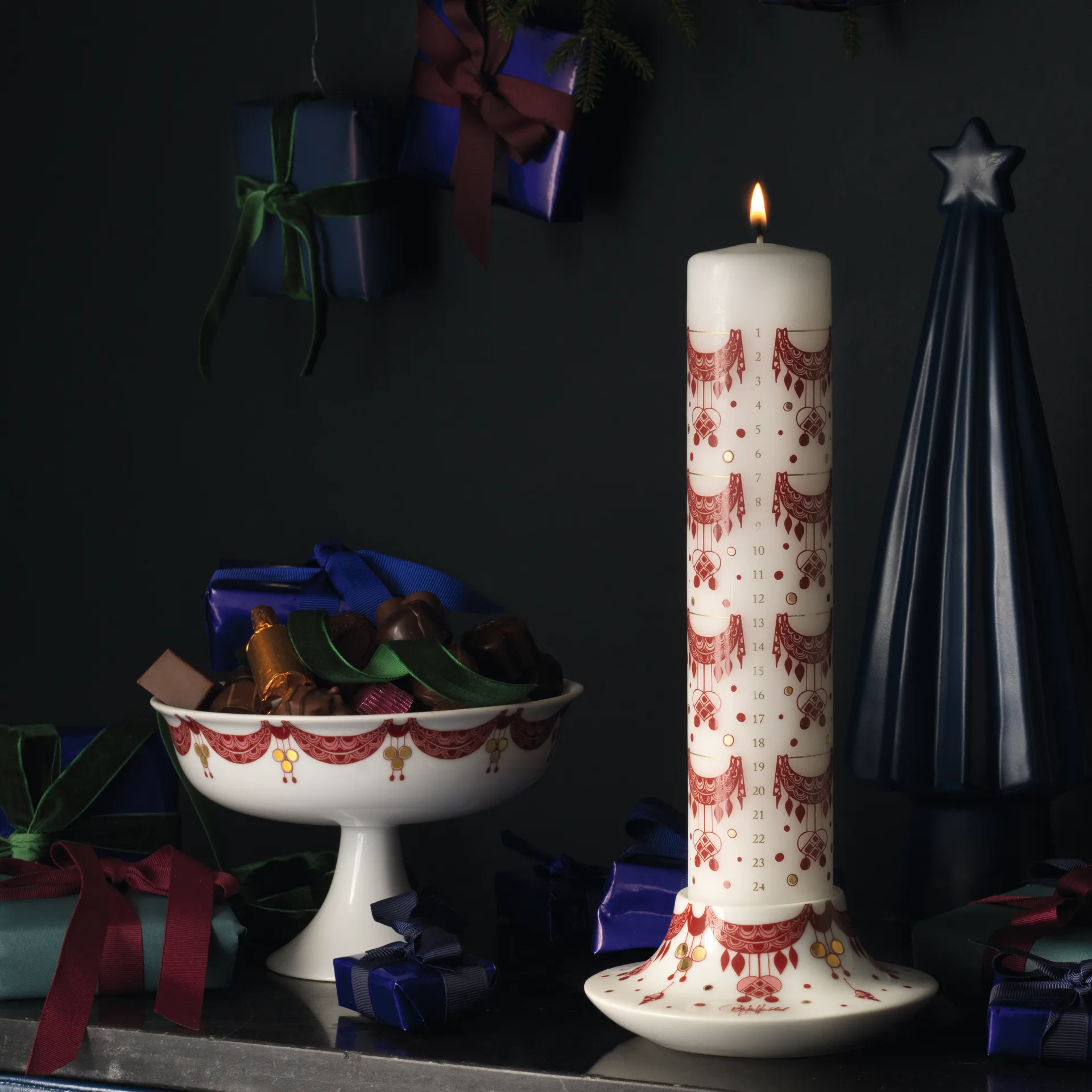 Guirlande adventsljusstake Ø 12,5 cm, Röd Bjørn Wiinblad