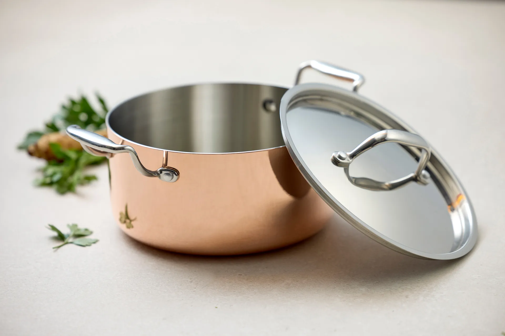 Blomsterbergs gryta med lock 3 L, Koppar Blomsterbergs