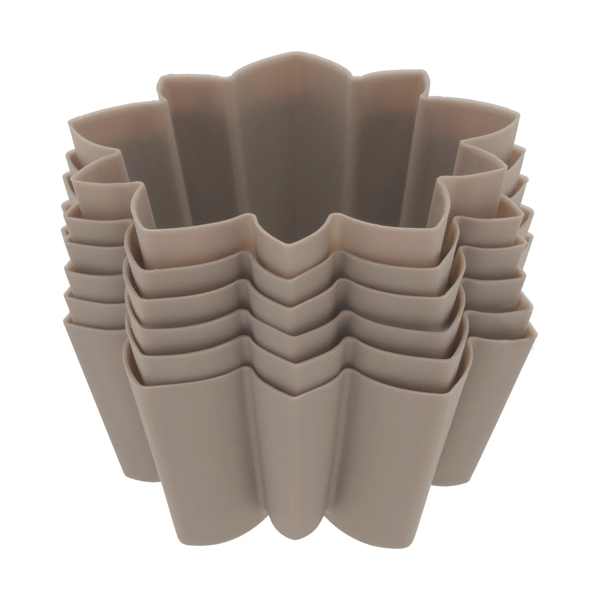 Muffinsform silikon 6 hål, Blomma, latte Blomsterbergs