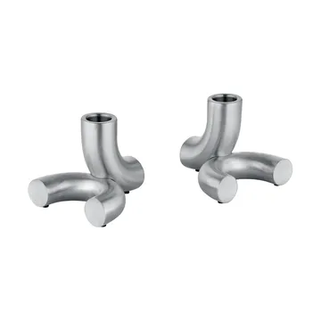 Doodle ljusstake 2-pack - Matt rostfritt stål - blomus