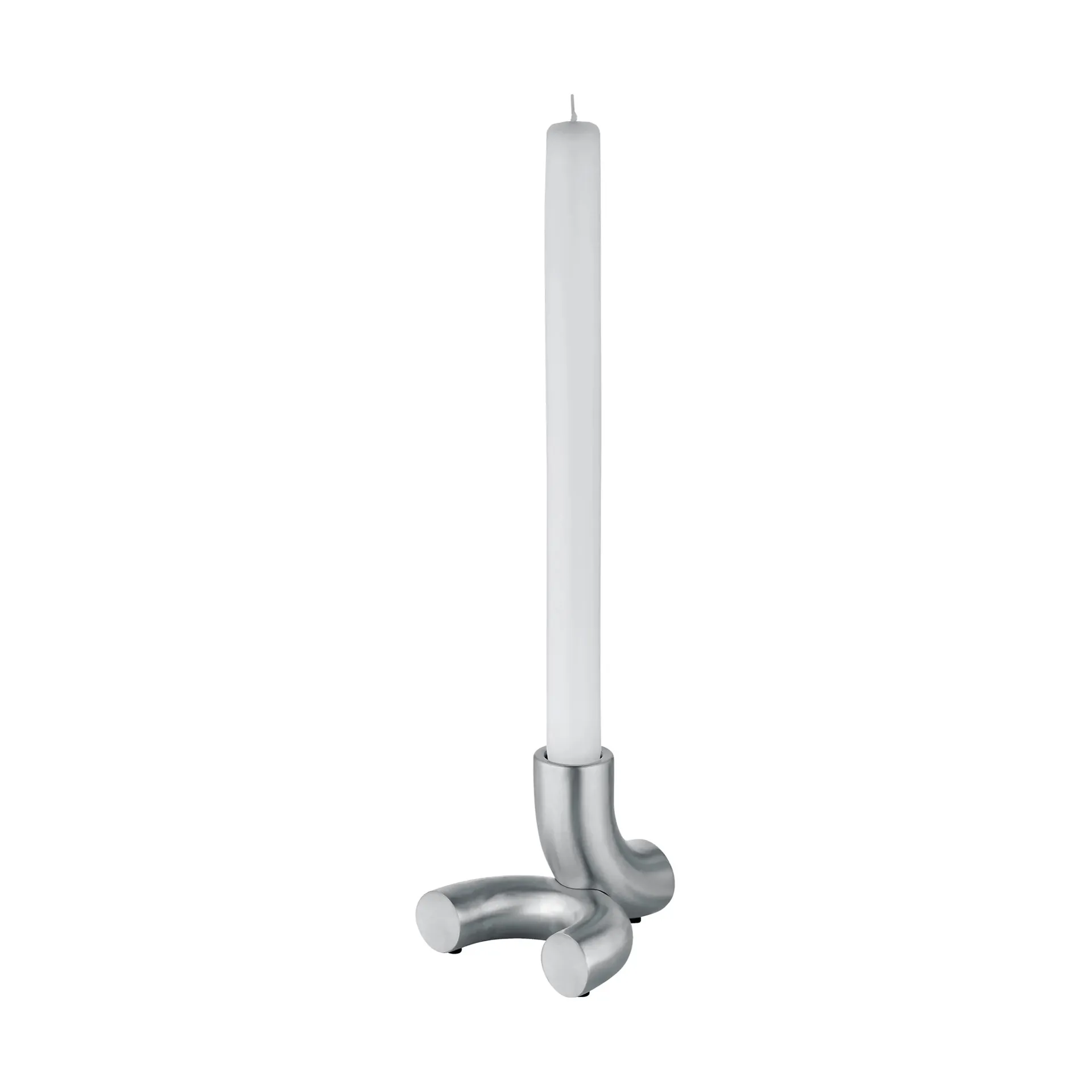 Doodle ljusstake 2-pack, Matt rostfritt stål blomus