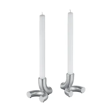 Doodle ljusstake 2-pack - Matt rostfritt stål - blomus