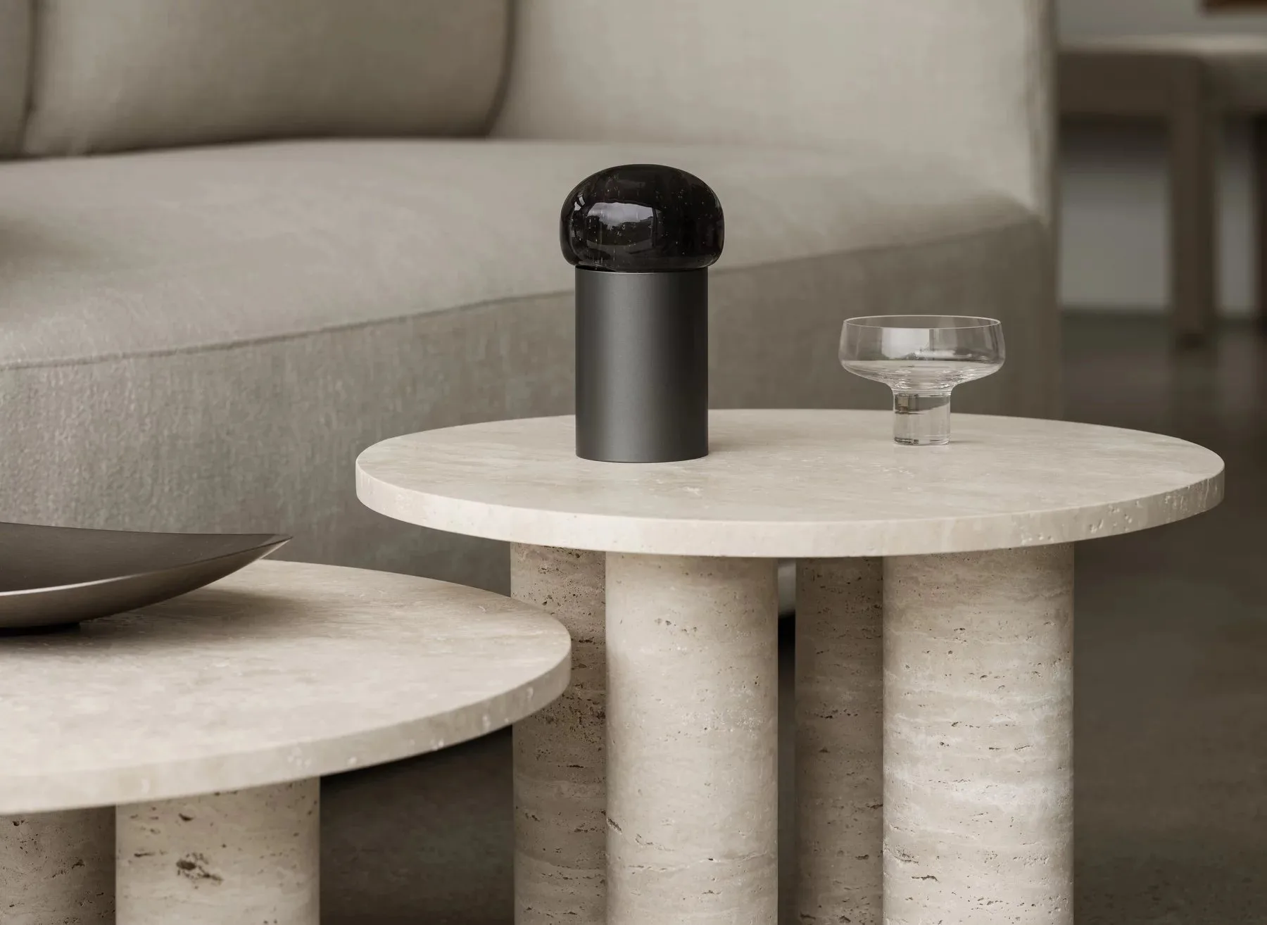 Iris LED-lampa 18 cm, Gun Metal blomus