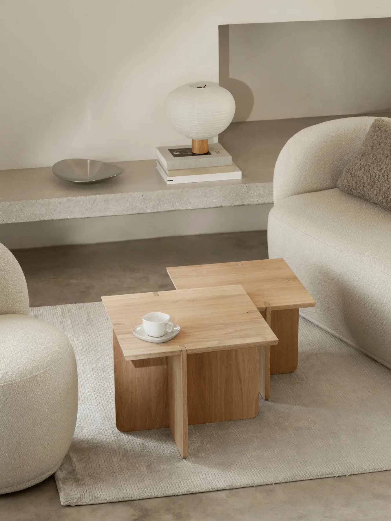 Kami bordslampa, Ek, Ø32 cm blomus