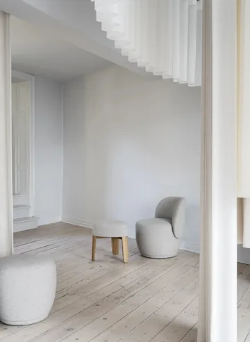 Kuon sittpuff Ø48x45 cm - Boucla beige - blomus