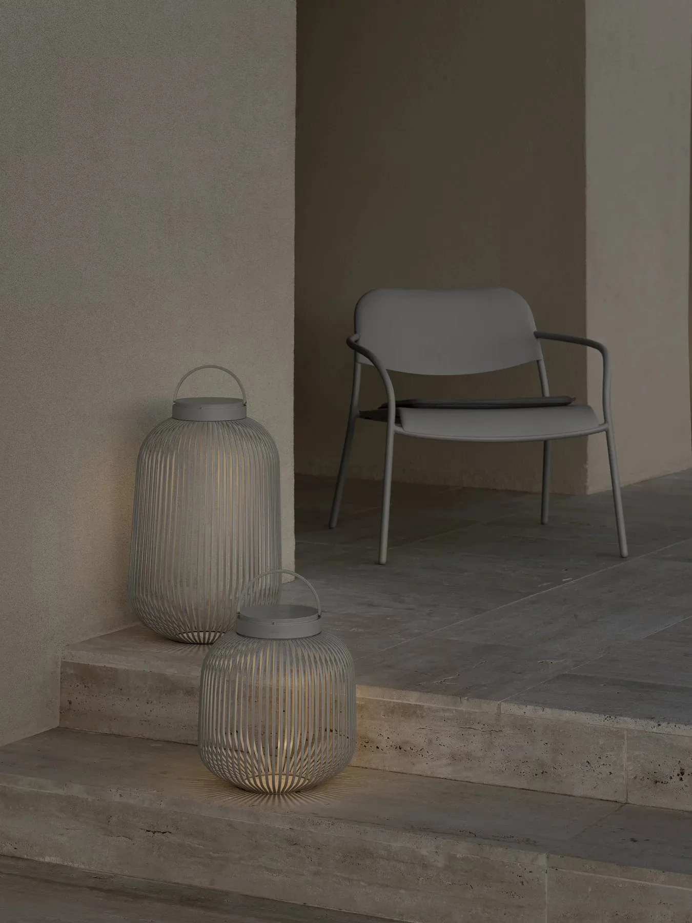 Lito LED-Lampa L, Granite Gray blomus