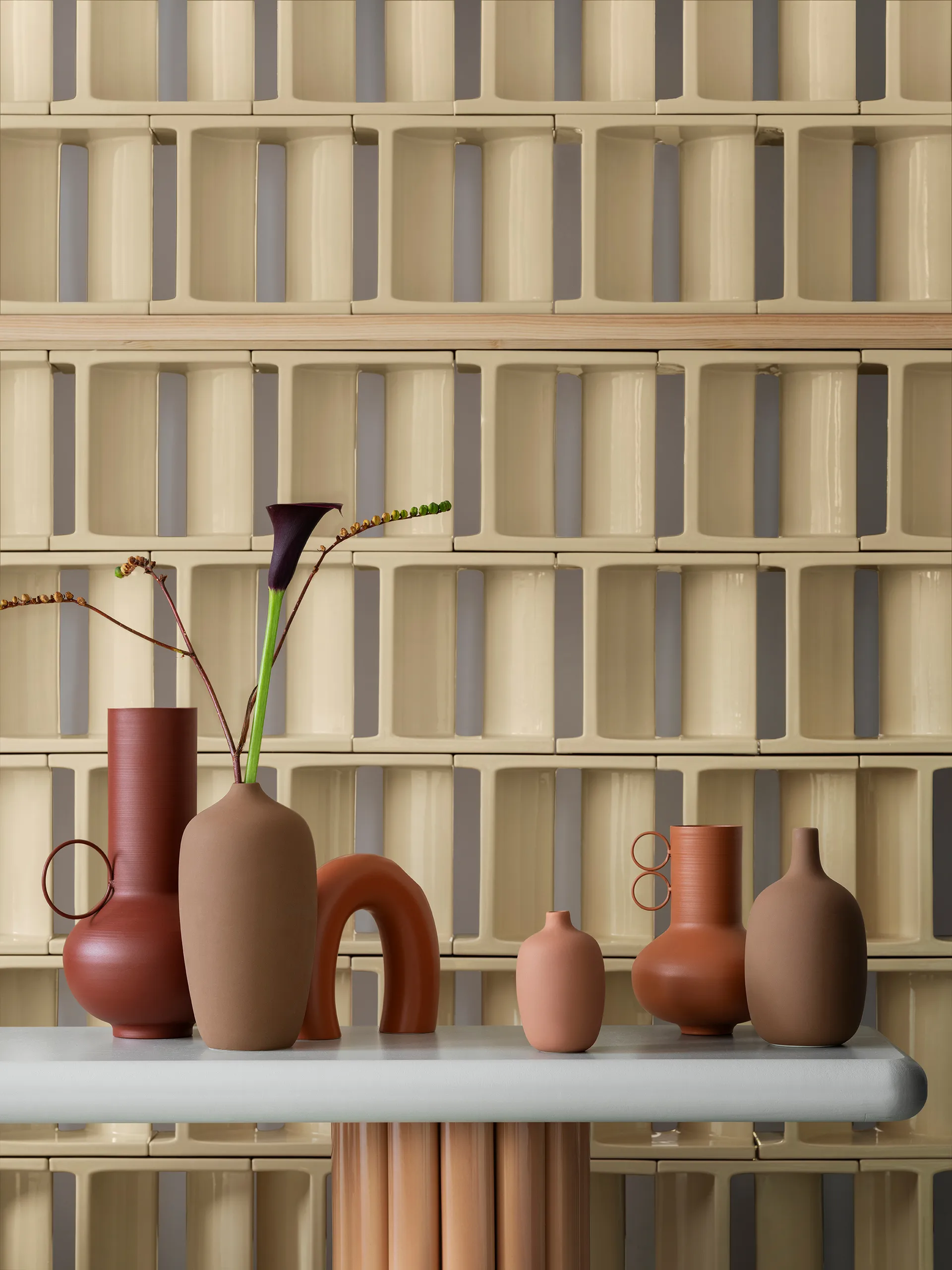 Loha vas 33 cm, Brandy Brown blomus