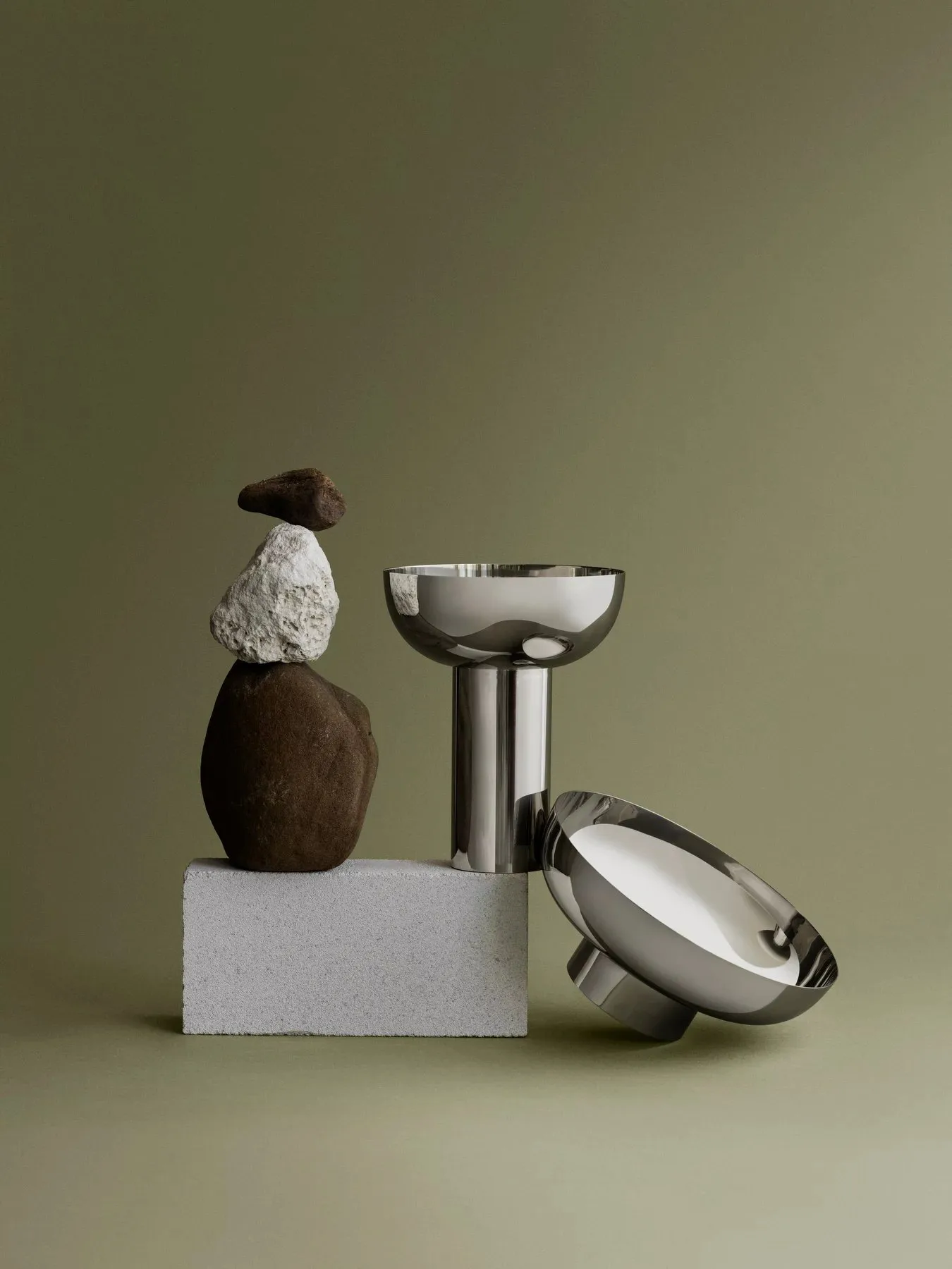 MIYABI vas M Ø23 cm, Silver blomus