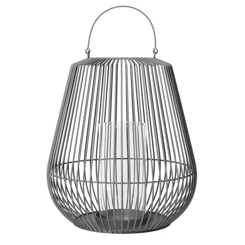 blomus Nidea lanterna M 61,5 cm Steel gray (mörkgrå)