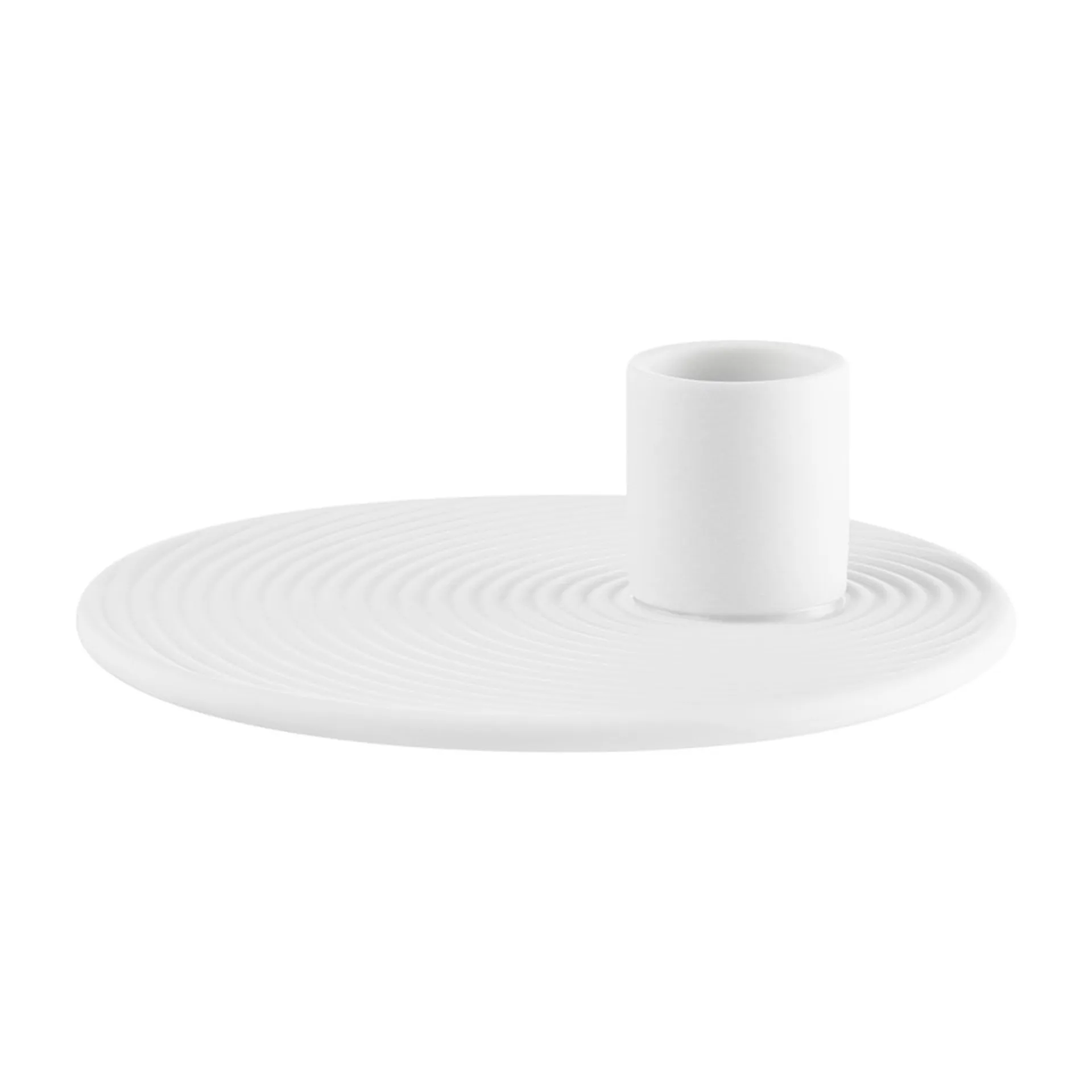 Nona ljusstake Ø12 cm, Vit blomus