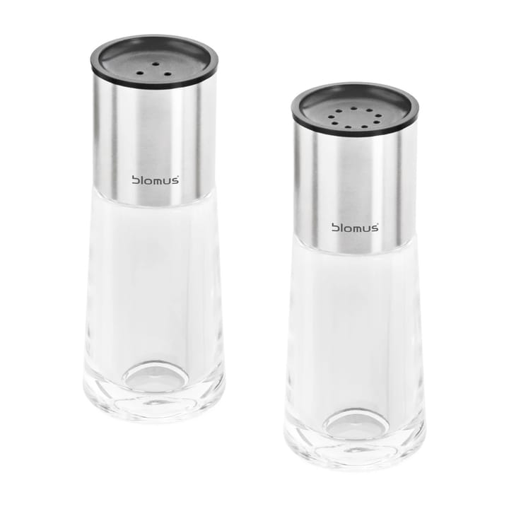 Perea salt- och pepparströare set - Glas-rostfritt stål - blomus