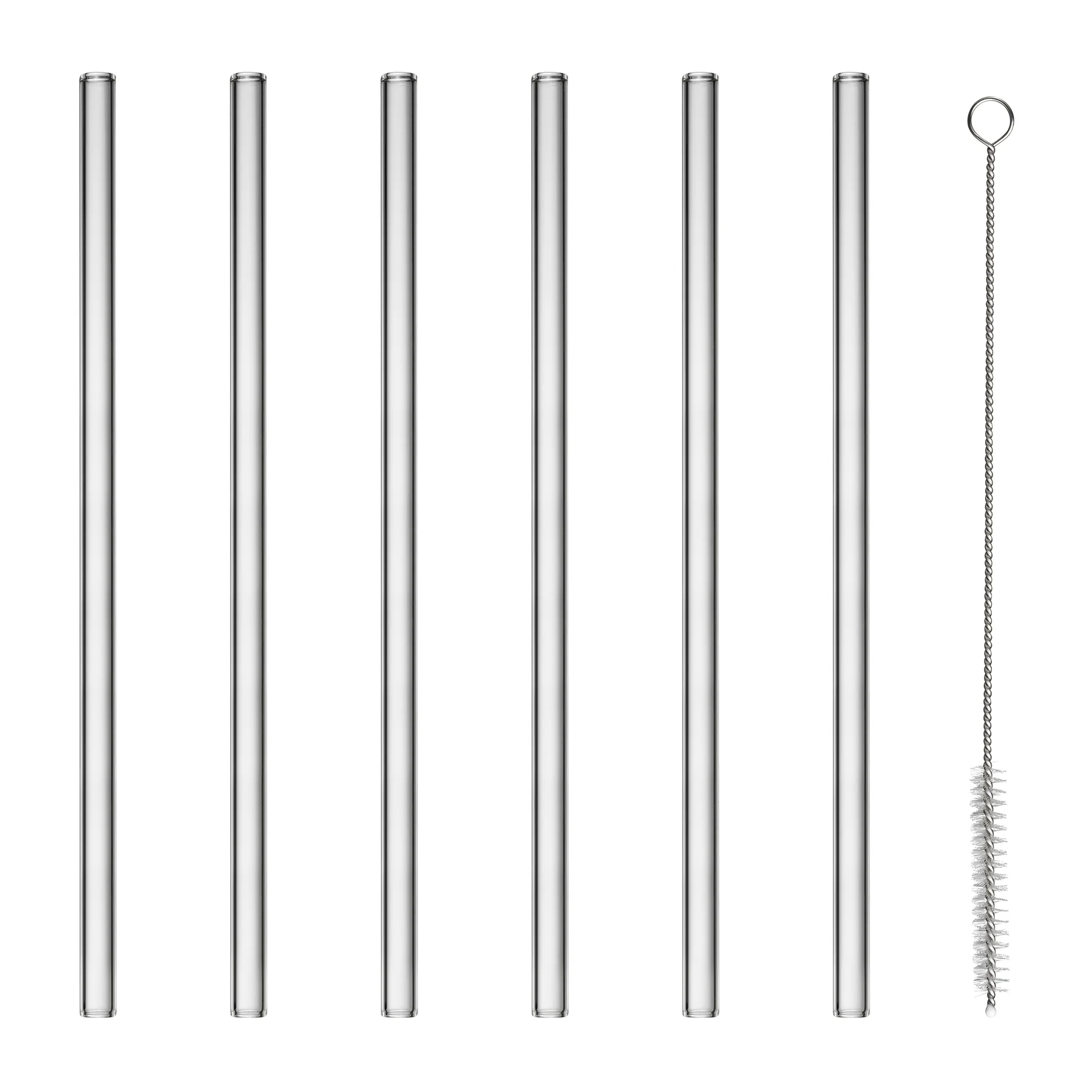 Sala glassugrör med borste Ø20 cm 6-pack, Klar blomus