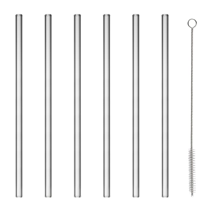 Sala glassugrör med borste Ø20 cm 6-pack, Klar blomus