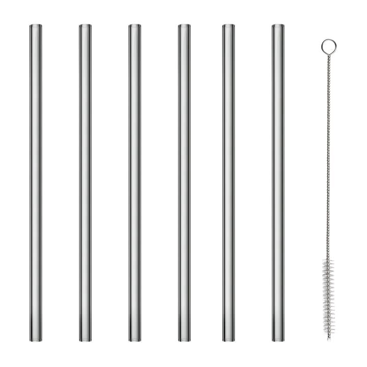 Sala glassugrör med borste Ø20 cm 6-pack, Smoke Blomus