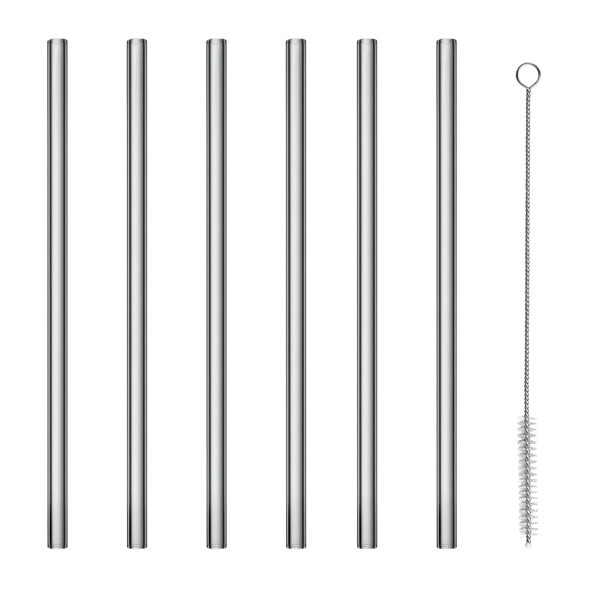 blomus Sala glassugrör med borste Ø20 cm 6-pack Smoke