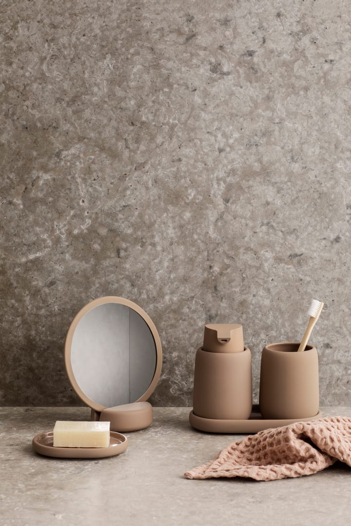 Sono Vanity spegel keramik Ø17 cm, Beige Blomus