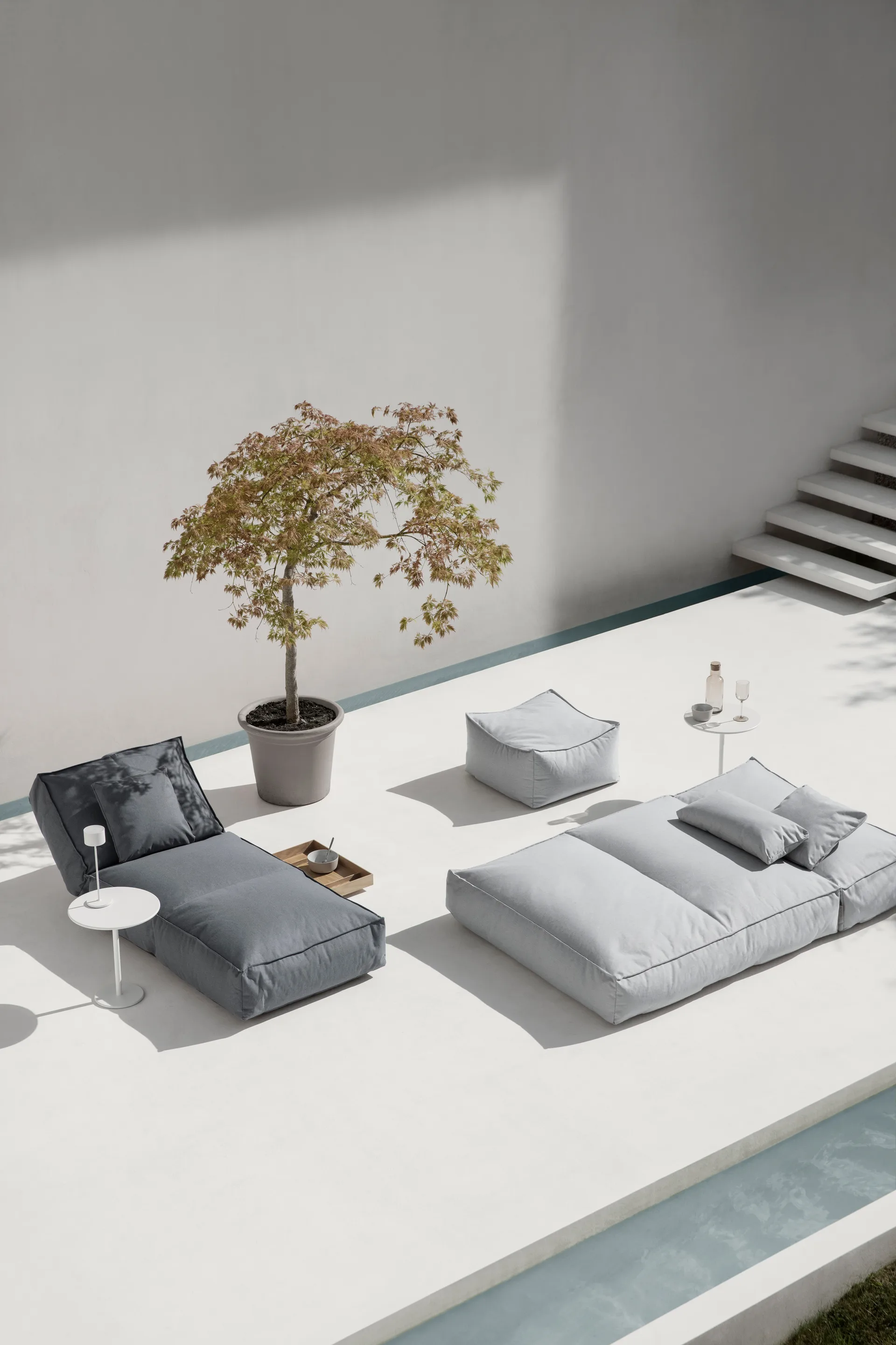 STAY dagbädd sittpuff 190x120 cm, Cloud blomus