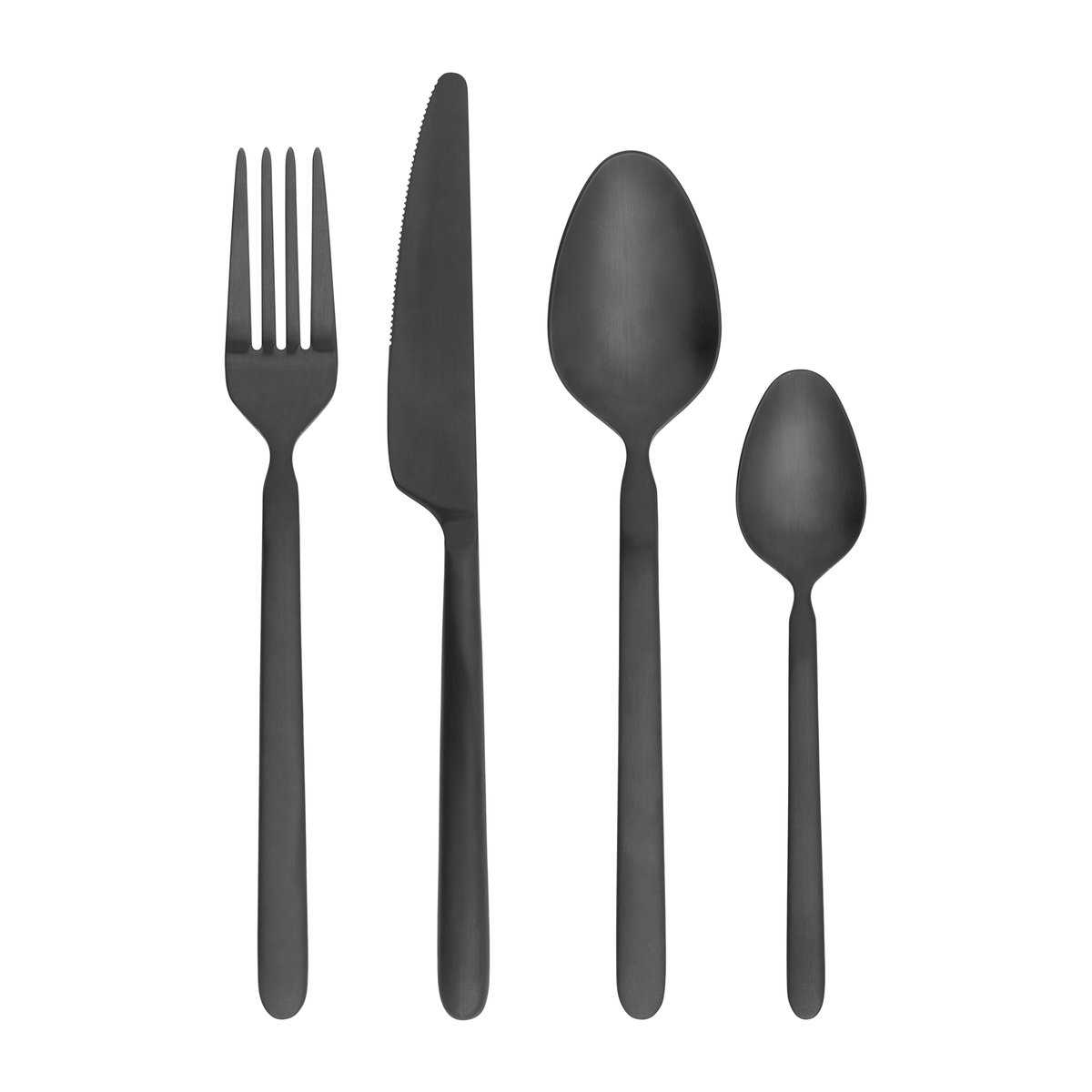 blomus STELLA bestickset svart 16 delar | Skandinavisk Design | Bestickset | Svart