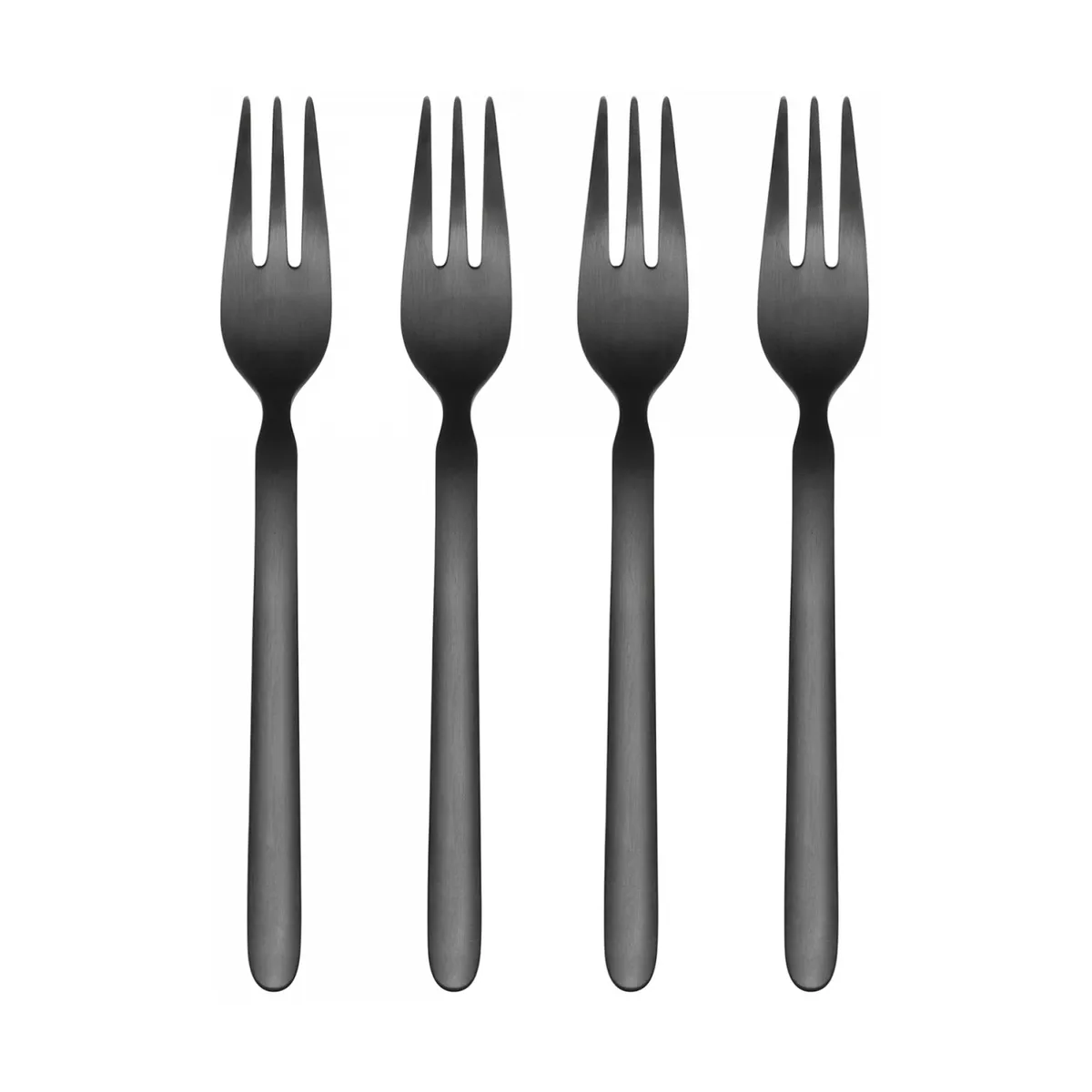 blomus STELLA dessertgaffel svart 4-pack 15,5 cm