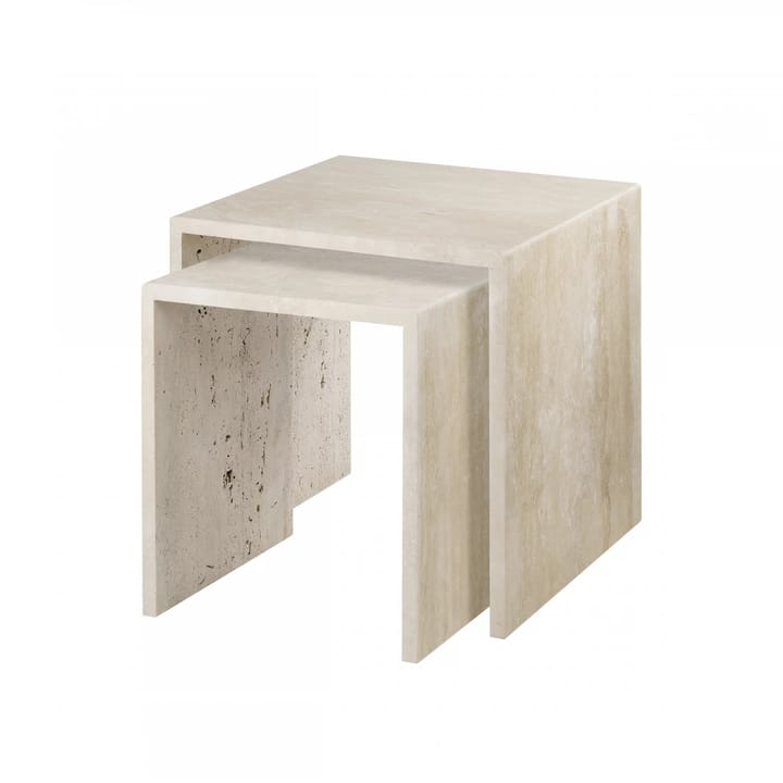 Varu sidobord 2 delar - Travertine - blomus