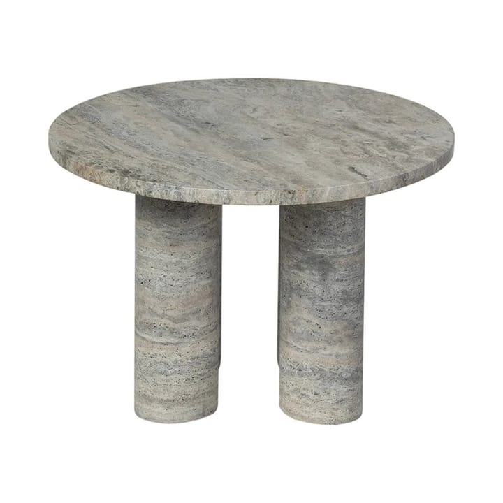 Volos sidobord S Ø52 cm, Silver Travertine Blomus