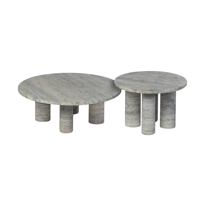 Volos sidobord S Ø52 cm, Silver Travertine Blomus