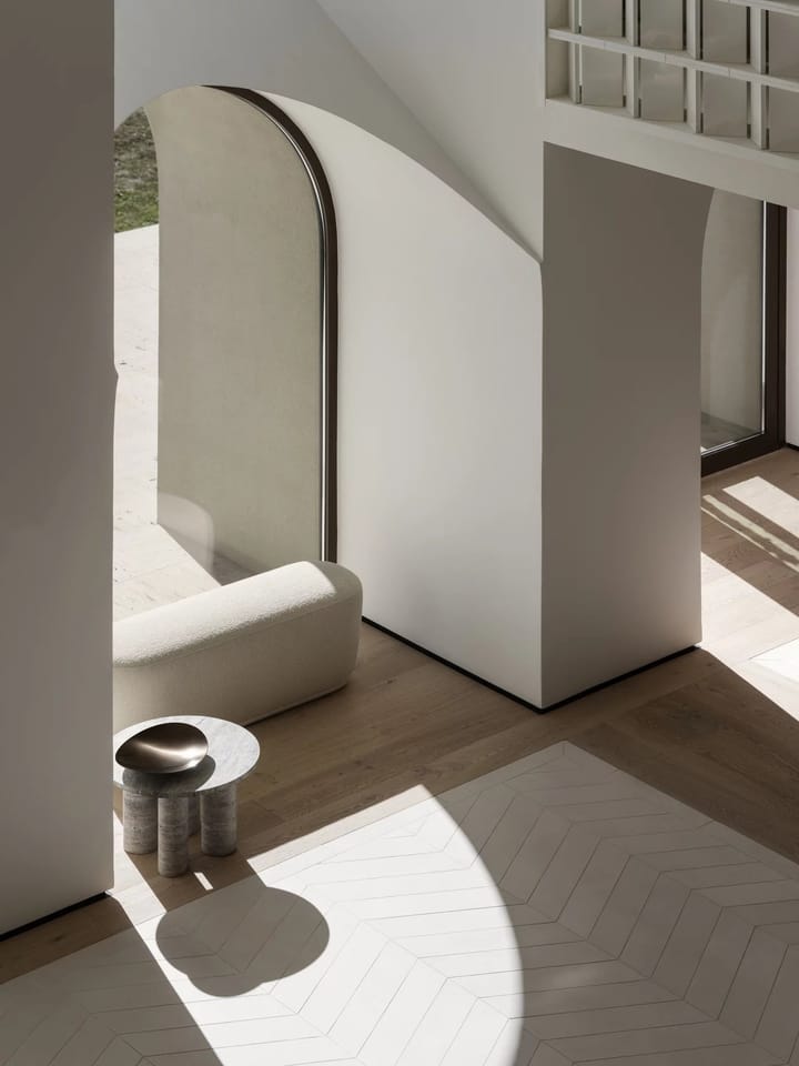 Volos sidobord S Ø52 cm, Silver Travertine Blomus