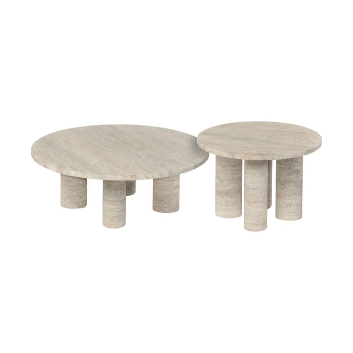 Volos sidobord S Ø52 cm, Travertine Blomus