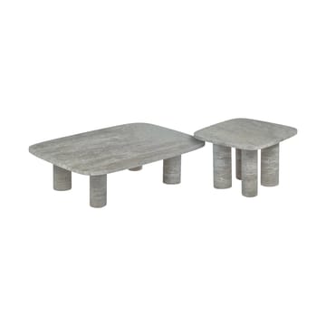 Volos sidobord S 52x52 cm - Silver Travertine - Blomus
