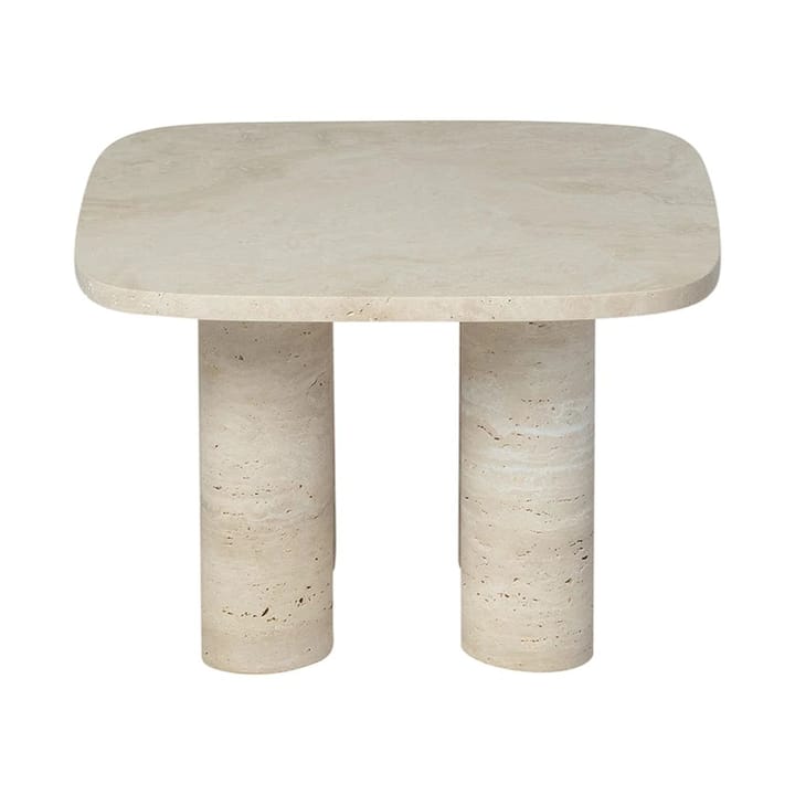 Volos sidobord S 52x52 cm, Travertine Blomus