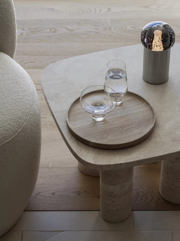 Volos sidobord S 52x52 cm - Travertine - Blomus
