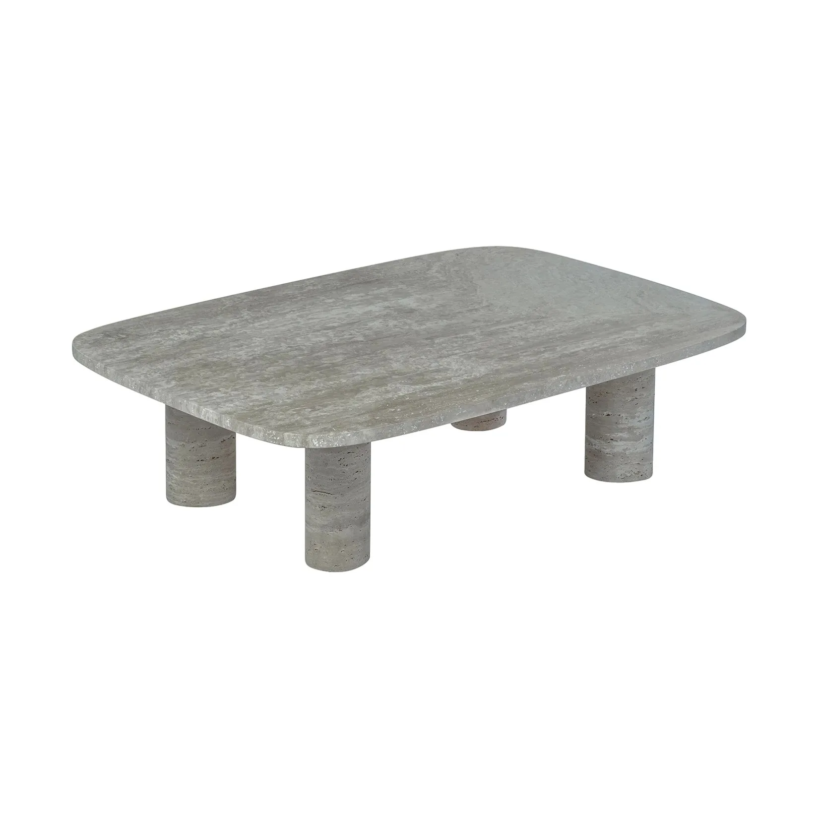 Volos soffbord L 100x70 cm, Silver Travertine blomus