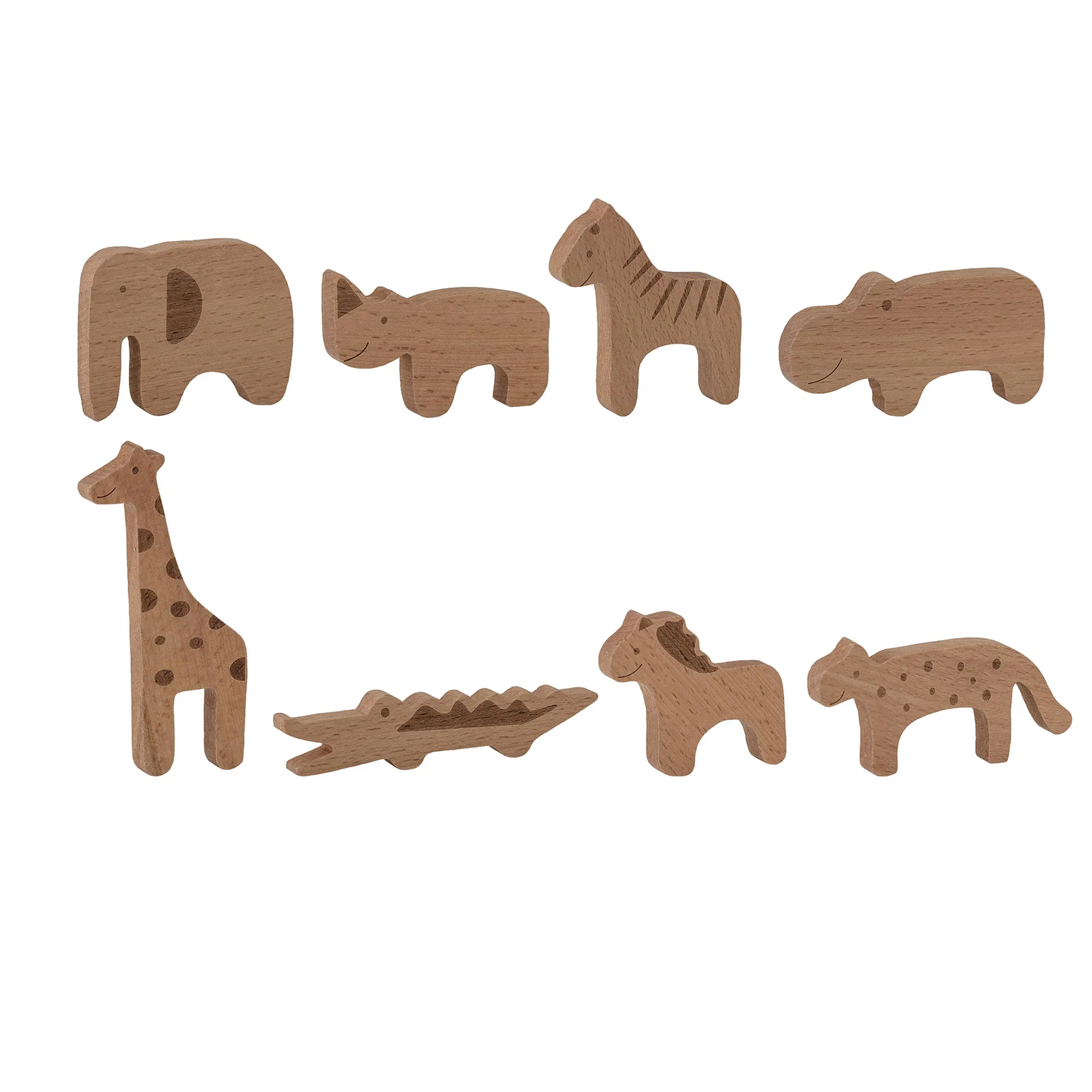 Animal träfigurer, 8 delar Bloomingville