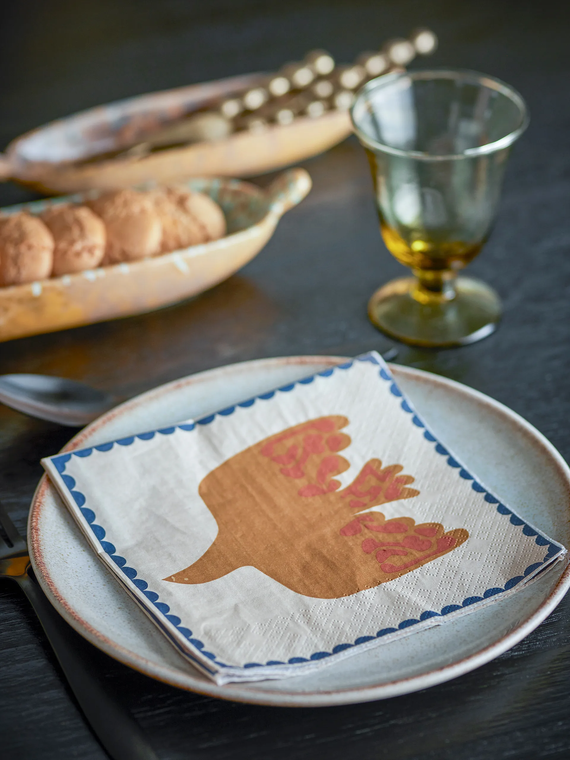 Anniversary papperservett 20-pack, Gul Bloomingville