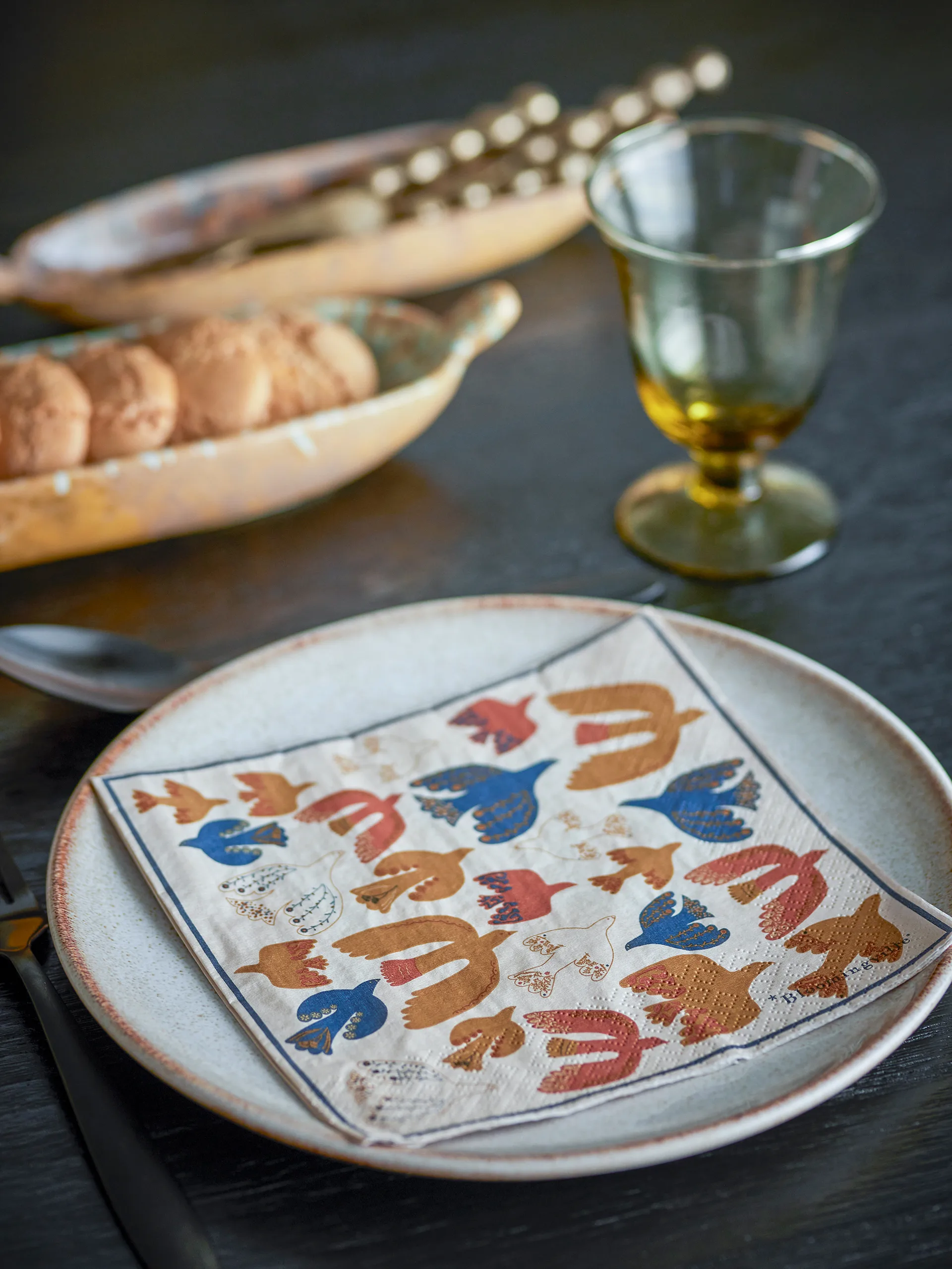 Anniversary papperservett 20-pack, Gul Bloomingville